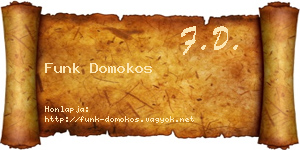 Funk Domokos névjegykártya